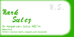 mark sulcz business card